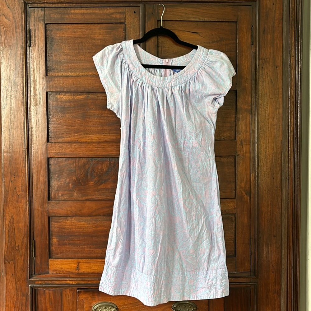 Lavender Midi Dress with Soft Pink Accents